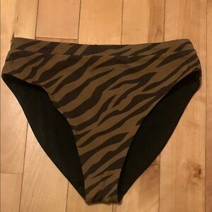 High Waist Cheeky Tiger Stripe Zebra Animal Print Chic Luxury Y2K Style Small